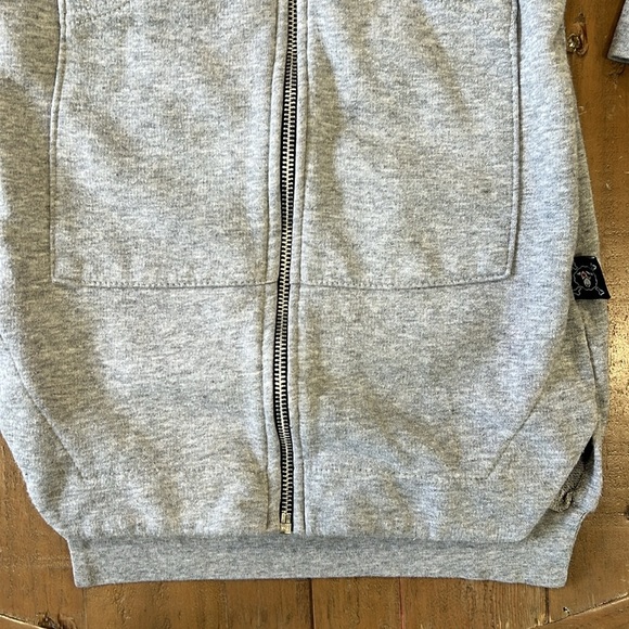 Nununu gray zip front sweatshirt dress - Picture 2 of 7